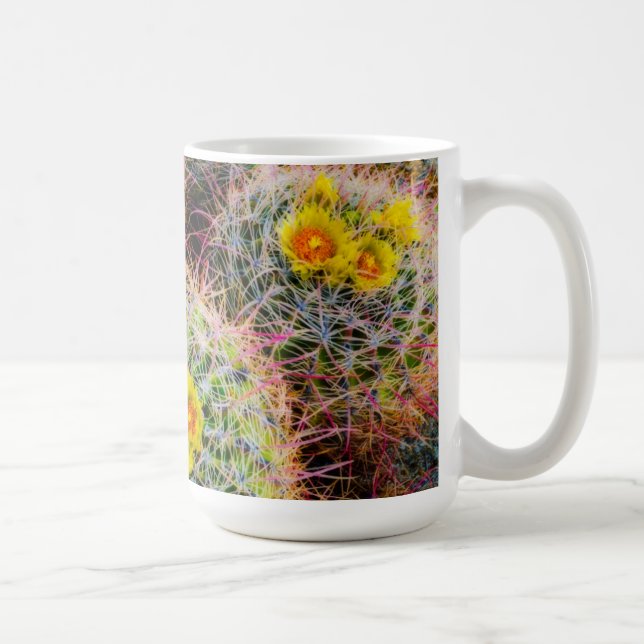 Tunnkaktus närbild, Kalifornien Kaffemugg (Höger)