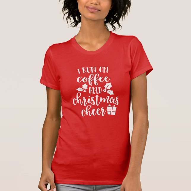 Tunnkonfekt och julCheer Typography Quote T Shirt (Framsida)