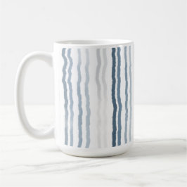 Tunnla akvarellränder, skifferblå, grå, vit kaffemugg