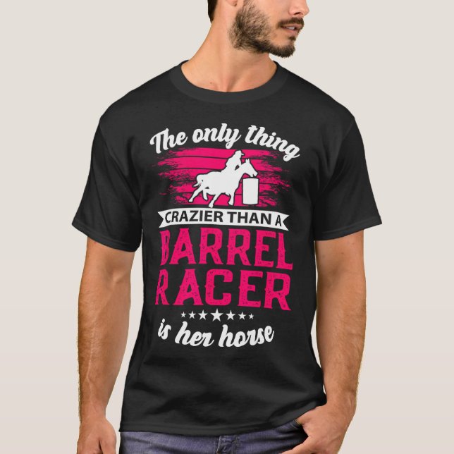 Tunnlöpning Repning Ridning Häst Rodeo  T Shirt (Framsida)
