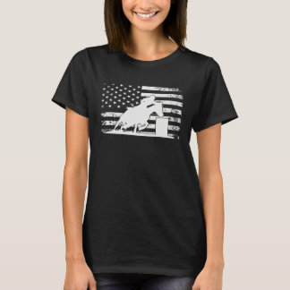Tunnlöpning USA Amerikansk flagga för tunnlöpnings T Shirt