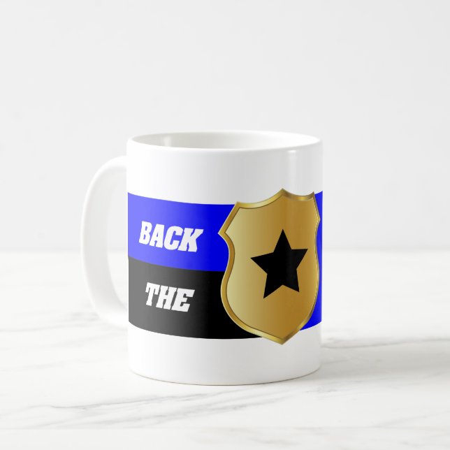Tunnna blå linjen, stöd de blå kaffemugg (Framsida vänster)