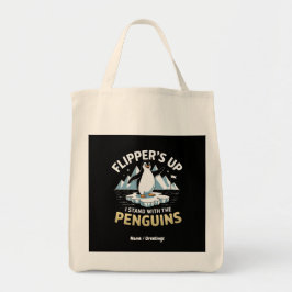 Tunnna flippor upp, ställ med penguins fet tygkasse