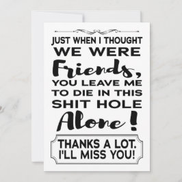 Tunnny Coworking Lämnar Farwell Adjö Avgång Kort