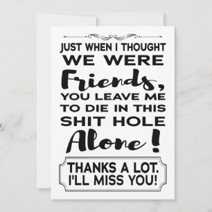 Tunnny Coworking Lämnar Farwell Adjö Avgång Kort