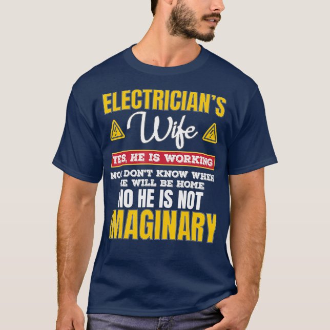 Tunnny elektriker, hustru Gift T Shirt (Framsida)