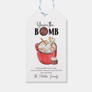 Tunnny Marshmallow Swimming Hett Chocolate Bomb Presentetikett