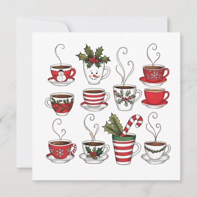 Tunnny tetid mugg christmas-tid inbjudningar (Framsida)