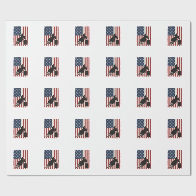 Tunnrida amerikansk flagga vintage vektordesign_ presentpapper (Platt)