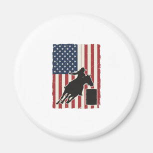 Tunnrider Amerikansk Flagga Vintage Vektor Design_ Magnet