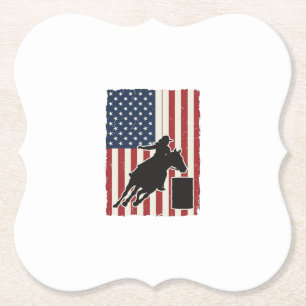 Tunnrider Amerikansk Flagga Vintage Vektor Design_ Underlägg Papper
