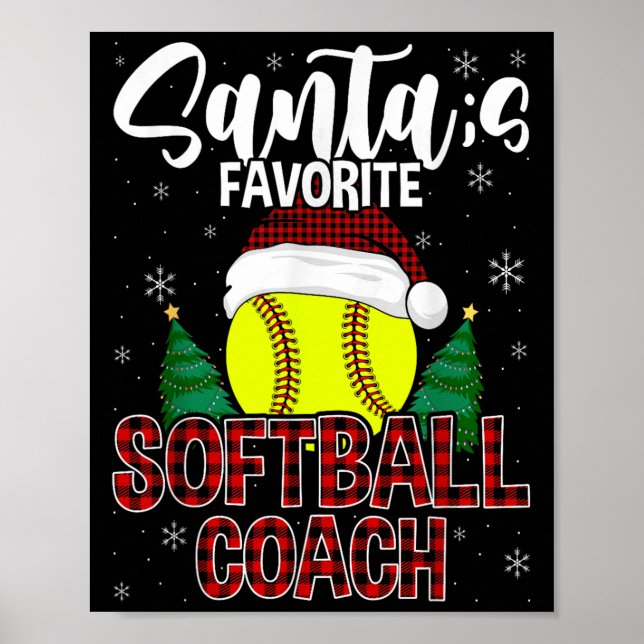 Tunnus favoritsoftball Coach Julpl Poster (Framsidan)
