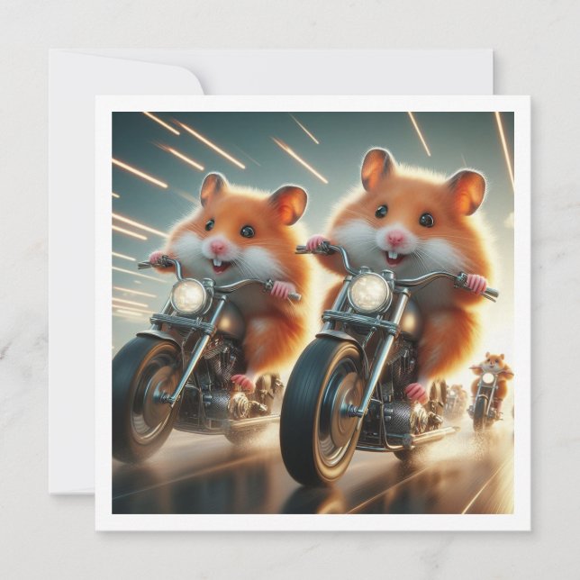 Tunnus Hamster Dinner-inbjudan, Hamster Inbjudningar (Framsida)