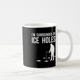 Tunnus Ice Fishing Design Gift jag är omgiven av I Kaffemugg