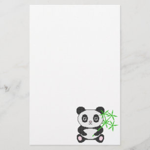 Tunnus kor-stygn panda brevpapper
