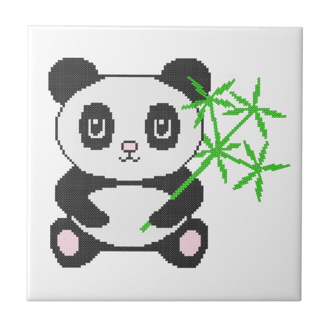 Tunnus kor-stygn panda kakelplatta (Framsidan)