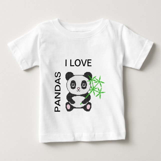 Tunnus kor-stygn panda t shirt (Framsida)