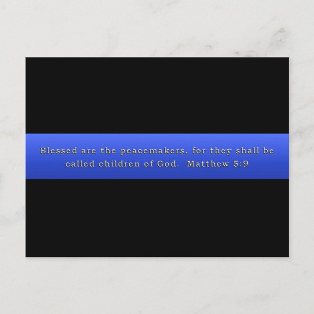 Tunt blåradiga peacemakers vykort (Framsida)