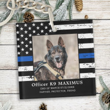 Tunt blåradsmedarbetare K9-polisens Hund Memorial