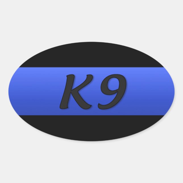 Tunt blått polisfack K9 Rektangulärt märke (Framsida)