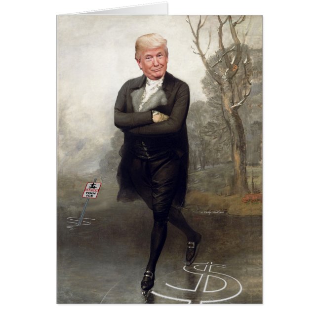 Tunt isfödelsekort hälsningskort (Framsidan)