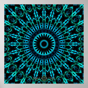 Tunt Mandala-spegelsglas 2 Poster