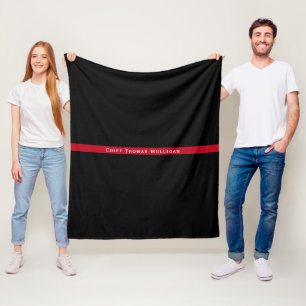 Tunt namn för röd linjebrandmanMonogram Fleecefilt