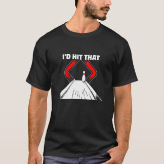 Tunt tio-stift Bowlareare ID Slått att tio-stifts- T Shirt