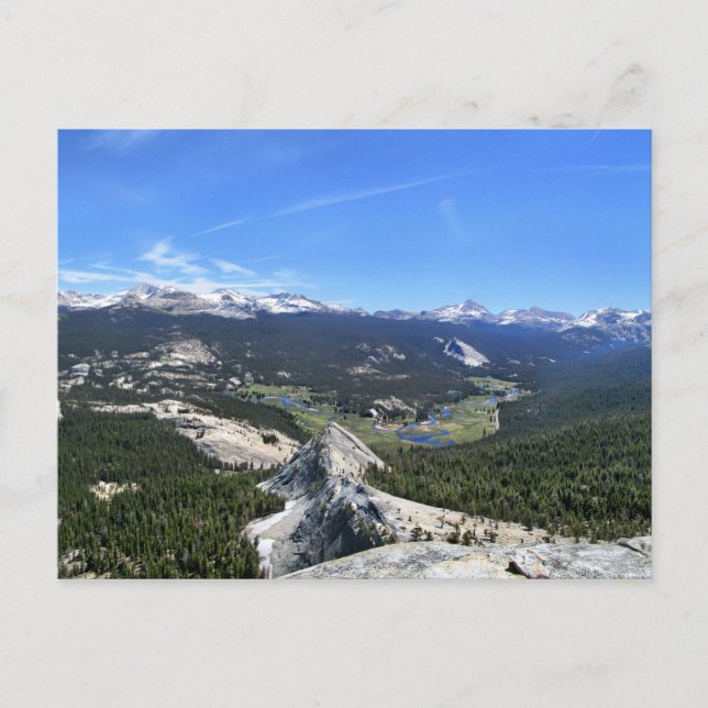 Tuolumne Meadows Panorama från Fairview Dome - Yos Vykort (Framsida)