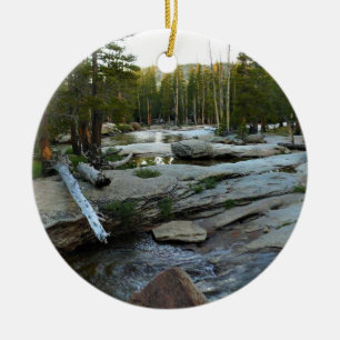 Tuolumne River by Campground, Yosemite, CA Julgransprydnad Keramik