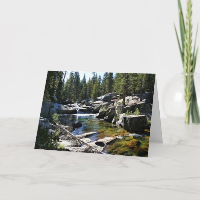 Tuolumne River in Tuolumne Meadows, Yosemite, CA Kort (Framsida)