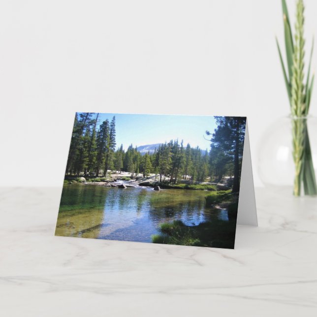Tuolumne River in Tuolumne Meadows, Yosemite, CA Kort (Framsida)