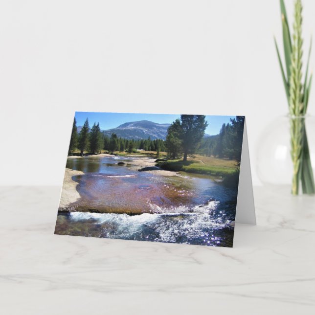 Tuolumne River in Tuolumne Meadows, Yosemite, CA Kort (Framsida)