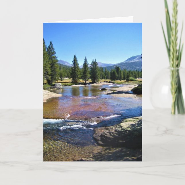 Tuolumne River in Tuolumne Meadows, Yosemite, CA Kort (Framsida)