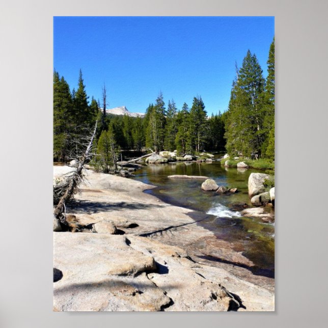 Tuolumne River with Cathedral Peak, Yosemite, CA Poster (Framsidan)