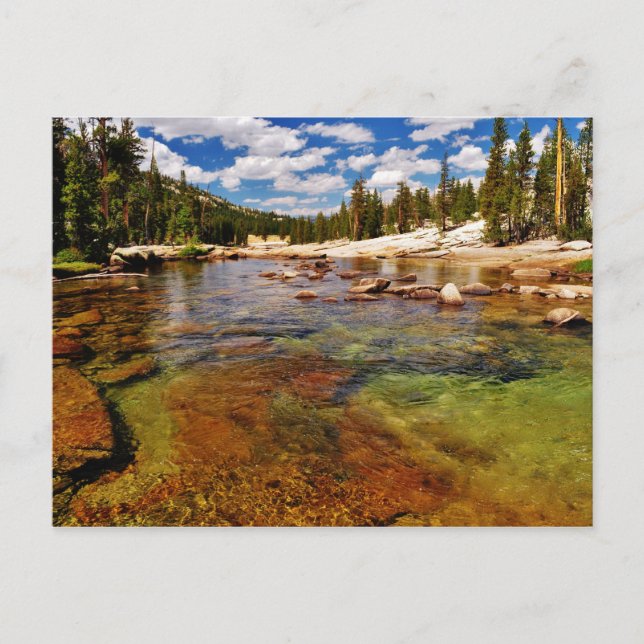 Tuolumne River, Yosemite. Vykort (Framsida)