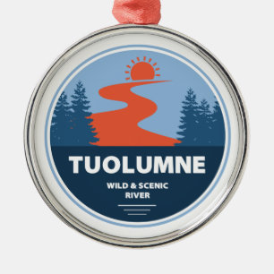 Tuolumne Vild and Scenia River California Julgransprydnad Metall