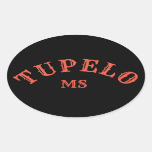 Tupelo, Mississippi Ovalt Klistermärke