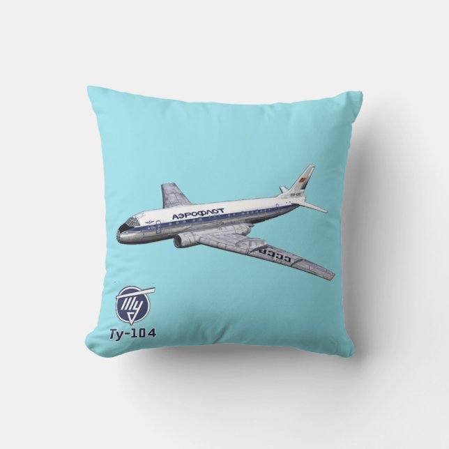 Tupolev (Т у п о л е) Tu-104 Airliner Kudde (Framsida)