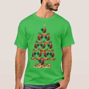 Tupp Bird Älskare Julafton Helgdag Santa Tupp Chri T Shirt