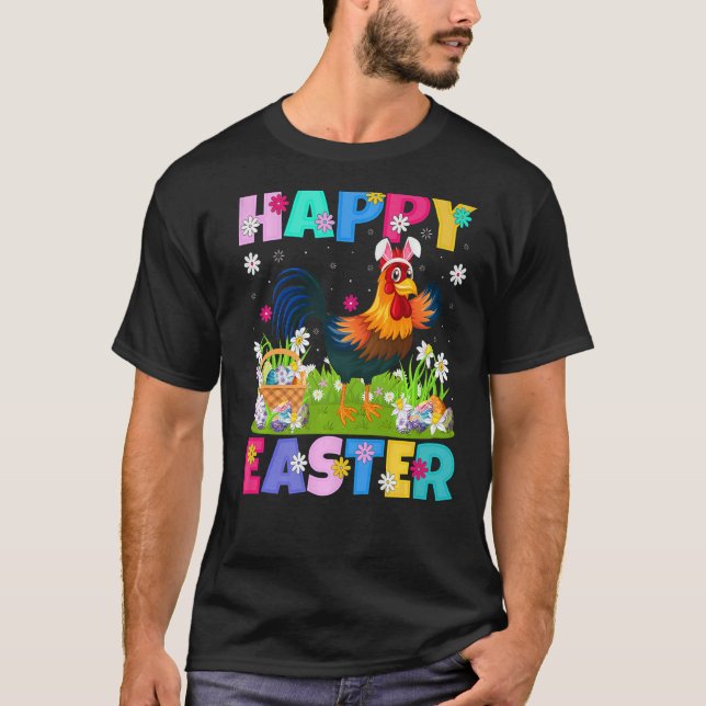 Tupp Bird Glad påsk Bunny Tupp Påsk Sol T Shirt (Framsida)