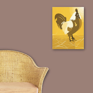 Tupp Bird Land Animal Gult Home Canvastryck