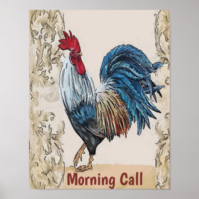 Tupp, blå höns, Poster Redigera text (Framsidan)