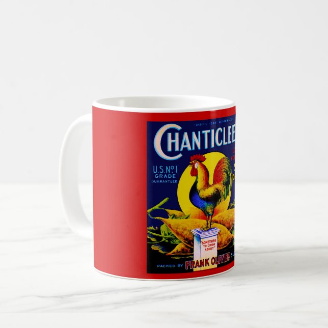 Tupp Chanticleer Etikett Kaffe Mugg (Framsida vänster)
