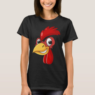 Tupp Chicken Ansikte Cockfighting Bird Halloween C T Shirt