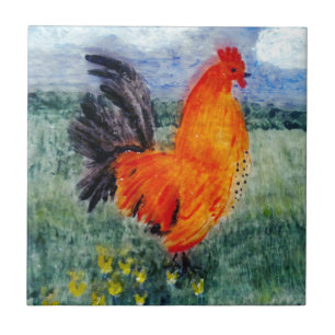 Tupp Chicken Art Kakelplatta
