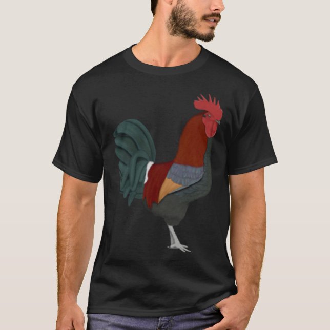 Tupp Chicken Bird Bird Fågelskådare Animal Biolo T Shirt (Framsida)