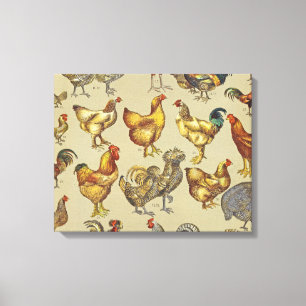 Tupp Chicken Farm Land Animal Canvastryck