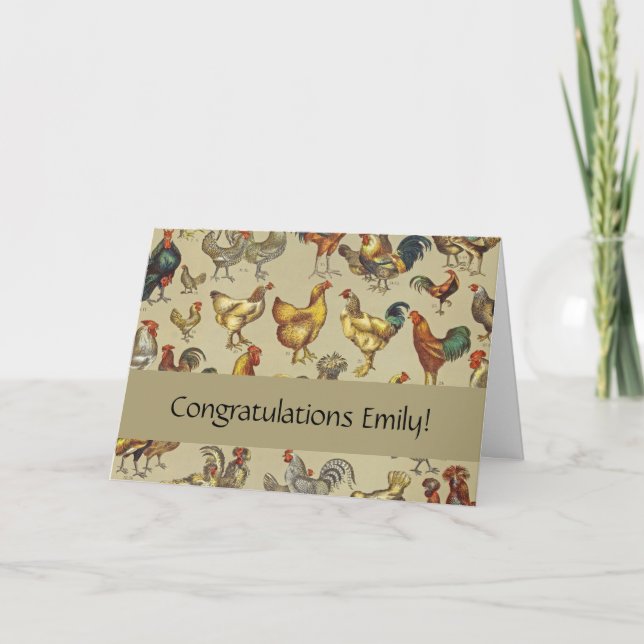 Tupp Chicken Farm Land Animal Kort (Framsida)