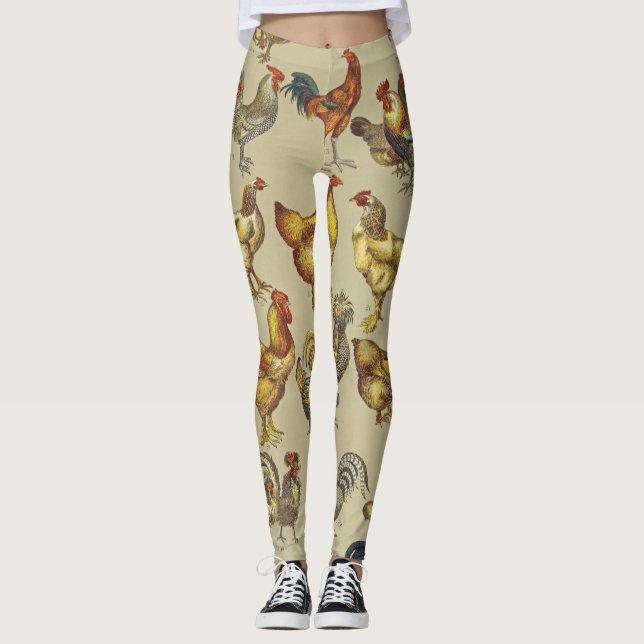Tupp Chicken Farm Land Animal Leggings (Framsida)